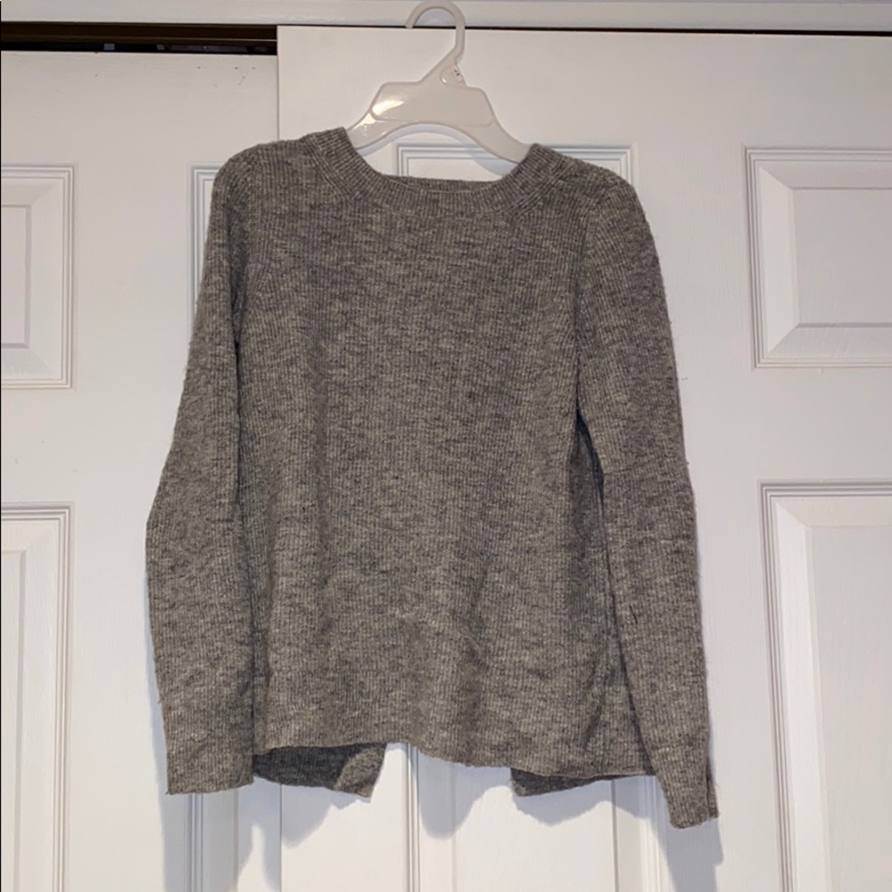 Abercrombie Gray Split Back Sweater - image 1